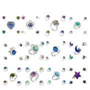 12PCS Adjustable Opening Ring Multifarious Shape Emotion Mood Feeling Ring Color Change Finger ring
